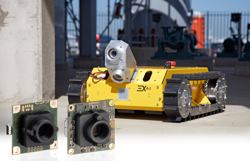 Des caméras industrielles IDS servant d'yeux aux robots dans les environnements potentiellement explosifs
